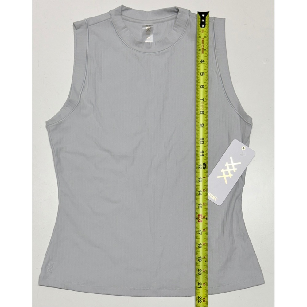 Rhone Modern Ribbed Tank Grey Mist Performance Sleeveless‎ Top 200197 Small NWT